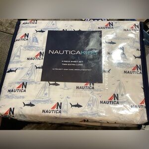 Nautica Kids Twin XL Sheet Set, Maxon sailboats sharks nautical, 3 pc